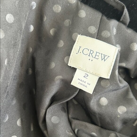 J. Crew Velvet one-button blazer Black Size 2 EUC - Picture 4 of 4